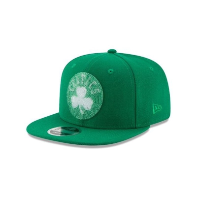 Green Boston Celtics Hat - New Era NBA Crystals from Swarovski Original Fit 9FIFTY Snapback Caps USA7204891